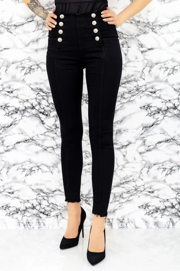 Frauen L49-1 Schwarze Jeans Fartfallin
