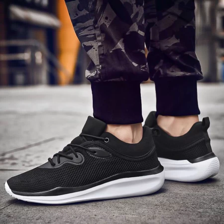 Herren Sportschuhe 0525 Black-Biała | Mei