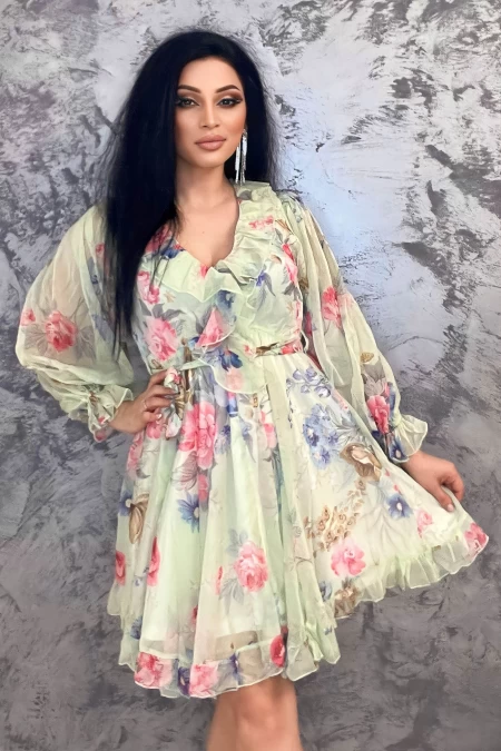 Frauenkleid S2830 Grün Kikiriki