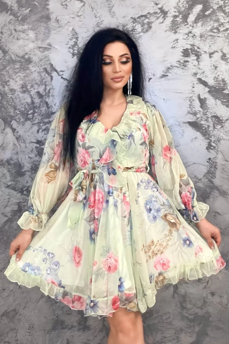 Frauenkleid S2830 Grün Kikiriki