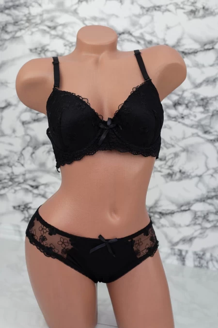 V7692 Frauen Dessous Set Black | Abang