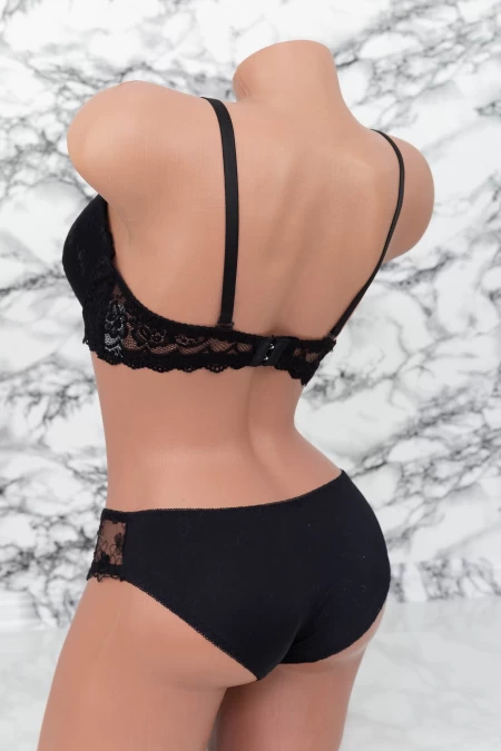 V7692 Frauen Dessous Set Black | Abang