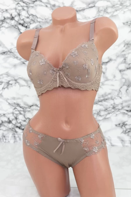 Unterwäsche für Frauen V7692 dunkler Beige Abang
