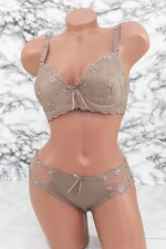 Unterwäsche für Frauen V7692 dunkler Beige Abang