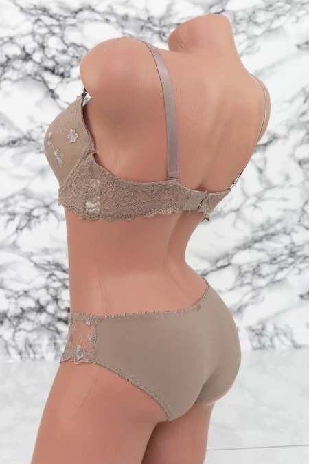 Unterwäsche für Frauen V7692 dunkler Beige Abang