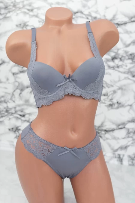 V7713 Frauenunterwäsche Set Grey Abang