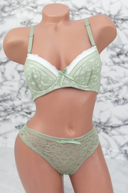 V7687 Frauenunterwäsche Set Green | Abang