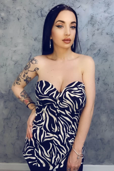 Top Women 10455 Black-Biała | Kikiriki