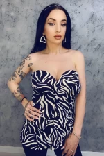 Top Women 10455 Black-Biała | Kikiriki