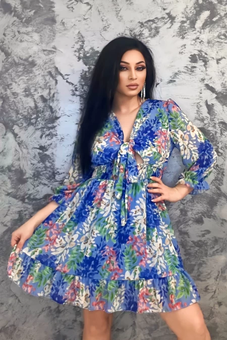 Frauenkleid 15196 Blau Bella