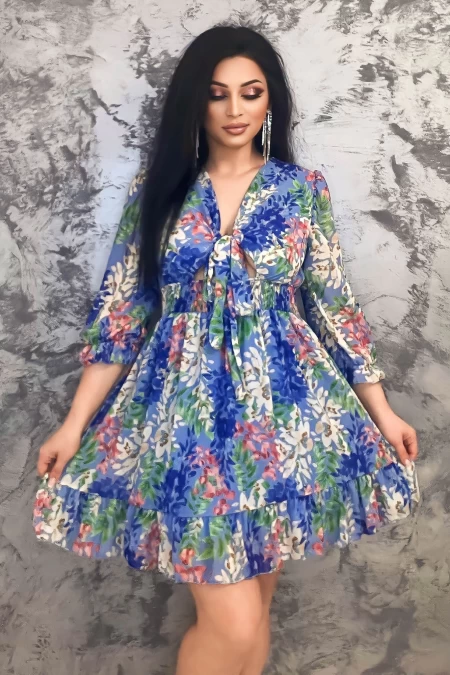 Frauenkleid 15196 Blau Bella