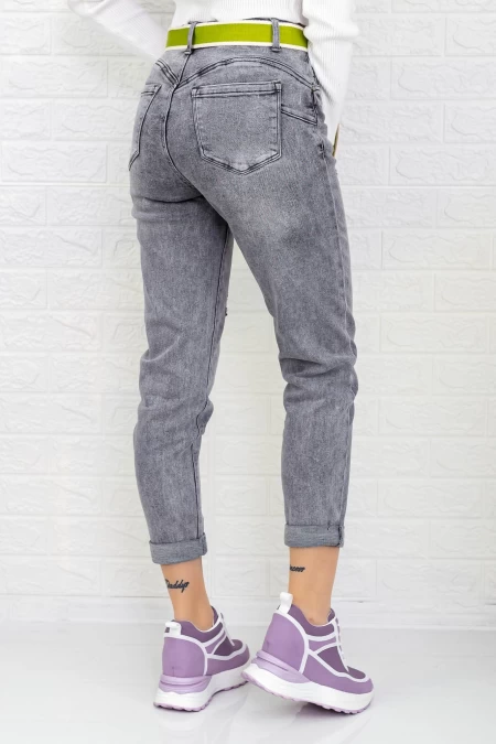 Frauen Jeans SL838 Grau Gesicht