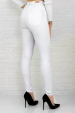 Frauen Jeans M6680-2 Weiß Gesicht