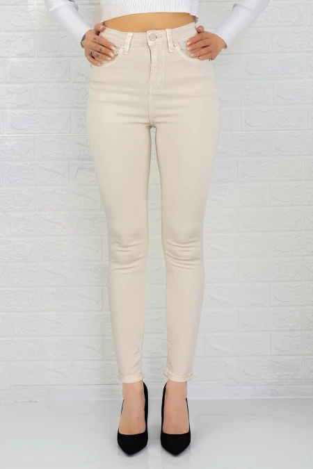 Frauen Jeans M6680-41 Beige | Gesicht