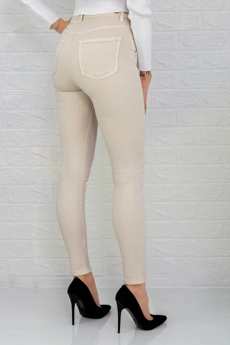 Frauen Jeans M6680-41 Beige | Gesicht
