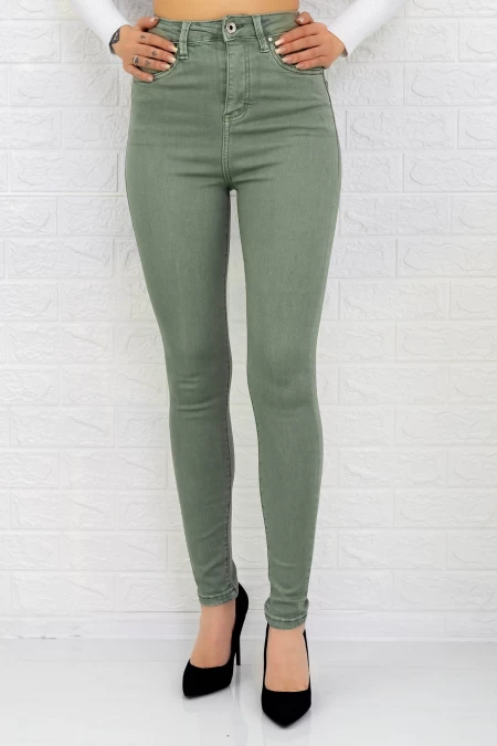 Frauen Jeans M6680-6 Khaki | Gesicht