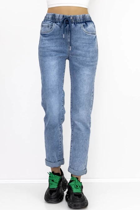 Frauen Jeans SL877 Blau Gesicht