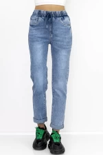 Frauen Jeans SL877 Blau Gesicht