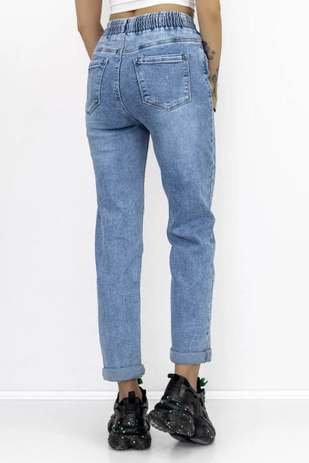 Frauen Jeans SL877 Blau Gesicht
