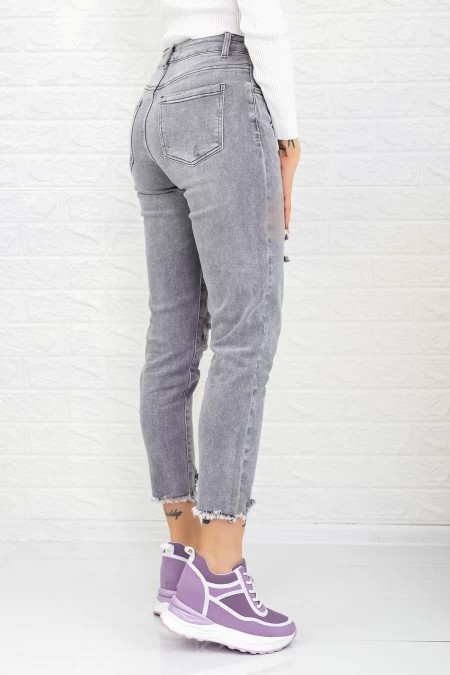 Frauen Jeans SK2791 Grau Gesicht