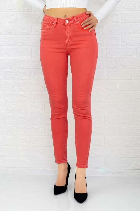 Frauen Jeans DA02C-40 Koralle Gesicht