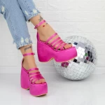 Sandalen auf der TN-32 Pink Plattform Botinelli