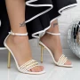 Sandalen mit einem dünnen Absatz VK118 Weiß | Botinelli
