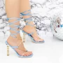 Sandalen mit einem dünnen Absatz VK140 Blau Botinelli