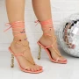 Sandalen mit einem dünnen Ferse VK140 Pink Botinelli