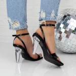 Sandalen mit einem dünnen Absatz TN-59 Black | Botinelli