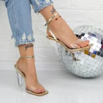 Sandalen mit einer dünnen Ferse TN-59 Zloty | Botinelli