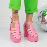 Sandalen auf einer dicken Ferse und TN-39 Pink Plattform Botinelli