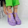 Sandalen mit einer dicken Ferse und einer lila TN-39-Plattform Botinelli