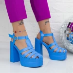 Sandalen mit einer dicken Ferse und TN-39-Plattform blau Botinelli