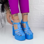 Sandalen mit einer dicken Ferse und TN-39-Plattform blau Botinelli