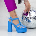 Sandalen mit einer dicken Ferse und TN-39-Plattform blau Botinelli