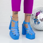 Sandalen mit einer dicken Ferse und TN-39-Plattform blau Botinelli