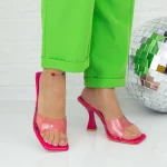 Damenschuhe mit einem dicken Absatz TN-54 Fuksja | Botinelli