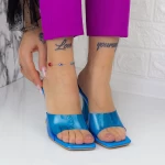 Damenschuhe mit einem dicken Absatz TN-54 Blau Botinelli