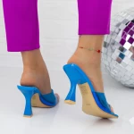 Damenschuhe mit einem dicken Absatz TN-54 Blau Botinelli