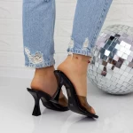 Damenschuhe mit einem dicken Absatz TN-54 Black | Botinelli