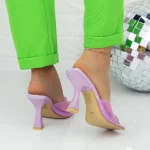 Frauenflip flops mit einem dicken Ferse TN-54 Lila Botinelli