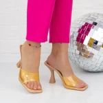 Damenschuhe mit einem dicken Absatz TN-54 Beige Botinelli