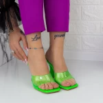 Damenschuhe mit einem dicken Fersen-TN-54-Grün Botinelli
