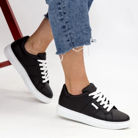 Frauen-Sneaker YKQ191A Black-Biała | Mei