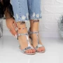 Sandalen mit dickem Absatz TN-75 Silber Botinelli
