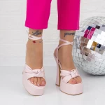 Sandalen mit einer dicken Ferse und einer rosa Plattform von 956-19 Botinelli