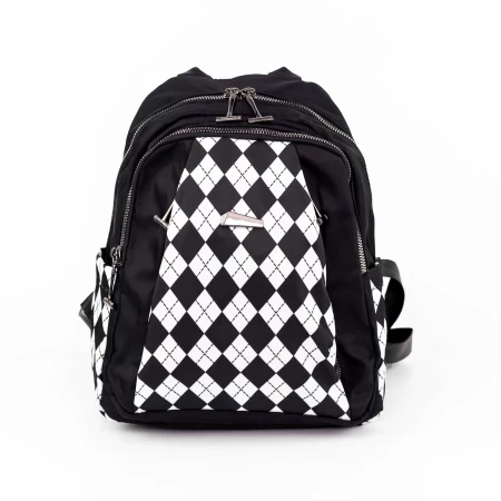 Rucksacktasche für Frauen 2611 Black-Biała | Loxxy