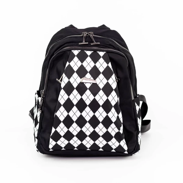 Rucksacktasche für Frauen 2611 Black-Biała | Loxxy
