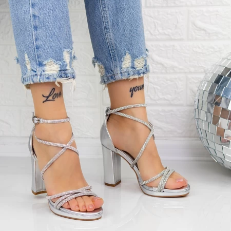 Sandalen mit dicken Absätzen 2xkk10 Silber Mei